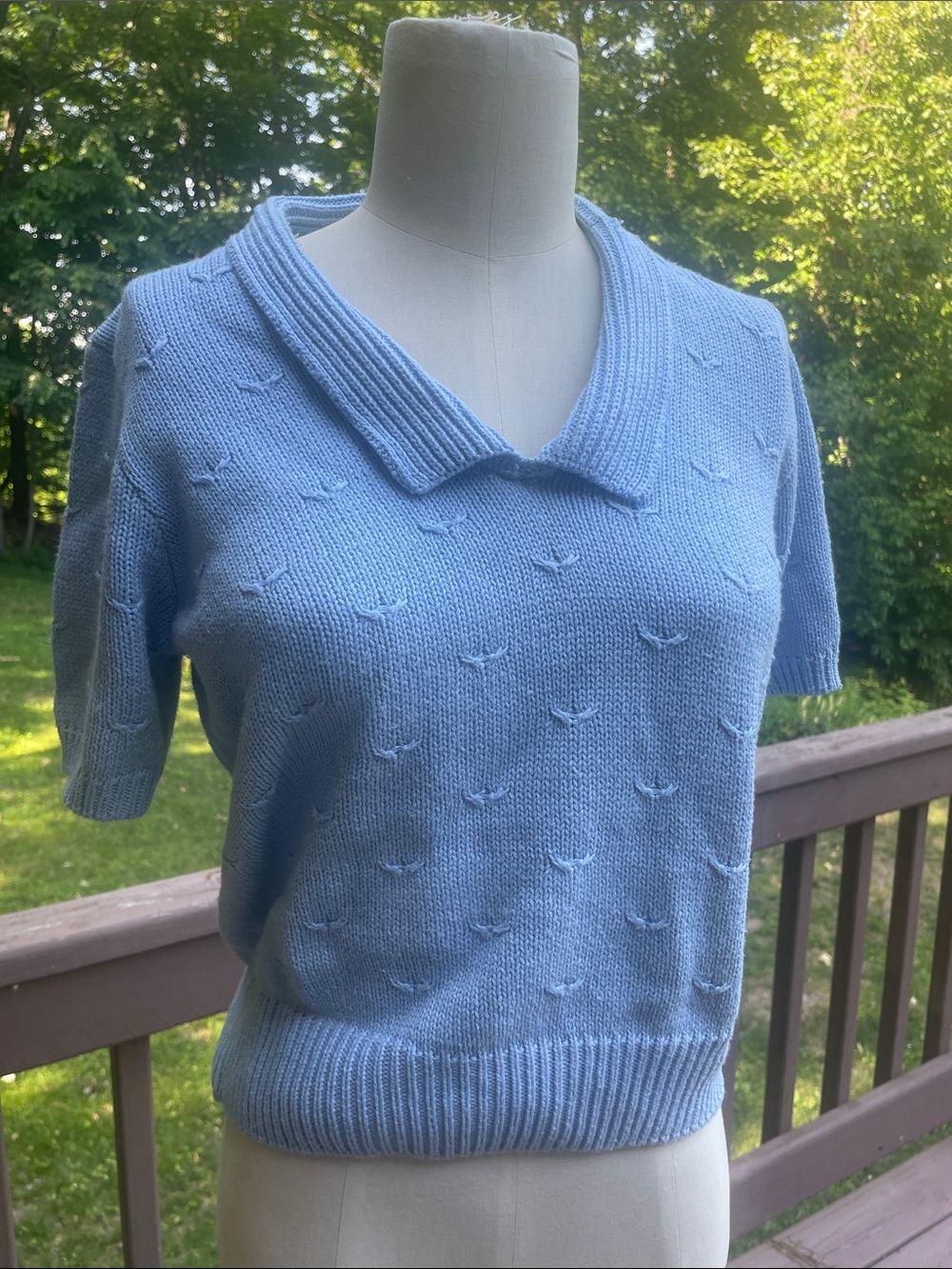 Susan Bristol Sky Blue Knit sweater